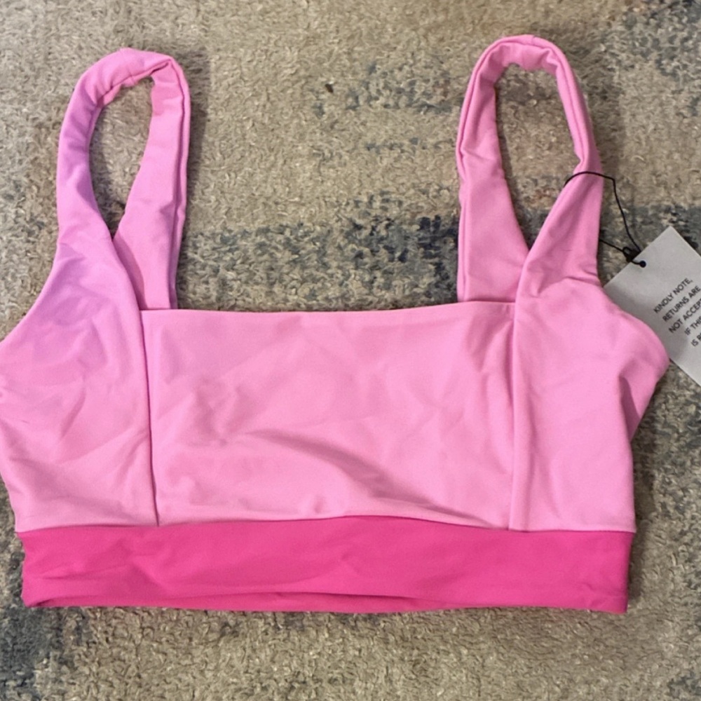 Tularosa Two-Tone Pink Bikini Top